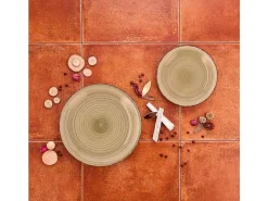Clearance Vajilla Vita Natura Quid 18 piezas gres arena Marru00f3n