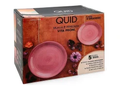 Vajilla-Vajilla Vita Peoni Quid 18 piezas gres Rosa