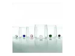 Vaso Bilia Zafferano de vidrio borosilicato juego de 6 piezas Color ámbar Amarillo Outlet