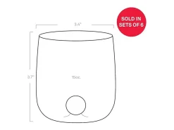 Vaso-Vaso Bilia Zafferano de vidrio borosilicato, juego de 6 piezas, color oro Amarillo