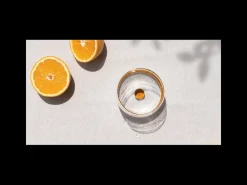 Vaso-Vaso Bilia Zafferano de vidrio borosilicato, juego de 6 piezas, color oro Amarillo