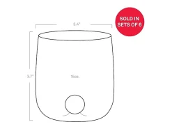 Vaso Bilia Zafferano de vidrio borosilicato, juego de 6 piezas, color Blanco Online