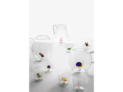 Vaso-Vaso de vidrio borosilicato, Conejo, rosa 350 ml, Animal Farm Transparente