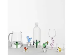 Vaso de vidrio borosilicato, Cactus, 350 ml, Desert Plants Azul Best