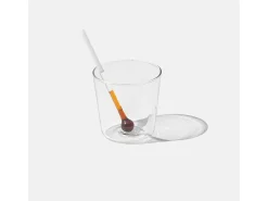 Clearance Vaso medidor Spritzometer - Juego de 2 vasos + dispensador Spritz, vidrio decorado, fabricado en Italia - Zafferano Italia Transparente