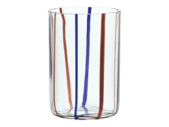 Vaso-Vaso Tirache Zafferano en vidrio borosilicato bicolor amatista, caja de 6 piezas Azul