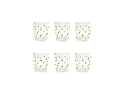 Vaso-Vaso Zafferano para fiesta, color dorado y , 45 cl, juego de 6 unidades Amarillo