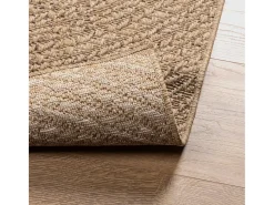 Garden Furniture Veno Alfombra ZIZUR apariencia de yute interior y exterior 120x170cm Marru00f3n New
