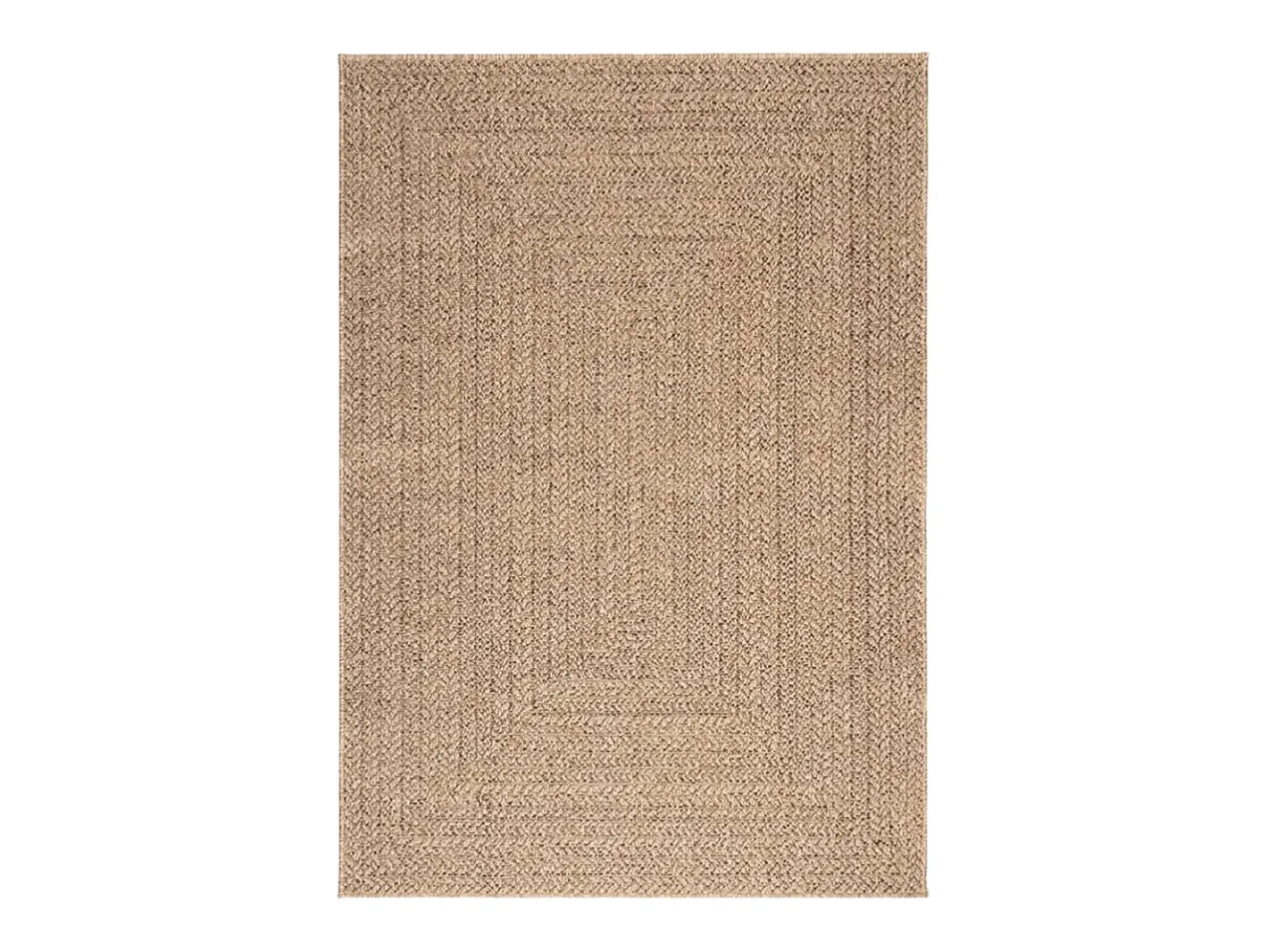 Garden Furniture Alfombra De Salón-Veno Alfombra ZIZUR apariencia de yute interior y exterior 120x170cm Marru00f3n