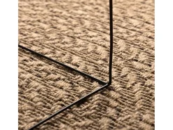 Garden Furniture Alfombra De Salón-Veno Alfombra ZIZUR apariencia de yute interior y exterior 200x290cm Marru00f3n