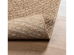 Garden Furniture Alfombra De Salón-Veno Alfombra ZIZUR apariencia de yute interior y exterior 200x290cm Marru00f3n