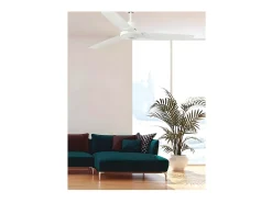 AKUNADECOR Plafón-Ventilador Ac Eco Indus 3 Velocidades Controlador Pared Faro Blanco
