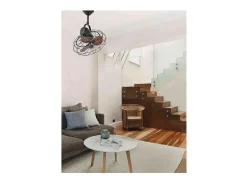 AKUNADECOR Plafón-Ventilador Ac Keiki Marron Controlador Pared 3 Velocidades Faro Marru00f3n