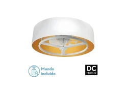 Discount AKUNADECOR Ventilador Dc Anuska Led 6 Velocidades 3 Colores Blanco
