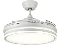 Clearance AKUNADECOR Ventilador Dc Bayomo L Led Con Memoria De Color Blanco