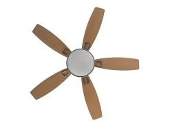AKUNADECOR Ventilador Dc Braw Niquel Led 5 Aspas Y Control Remoto Plateado Online