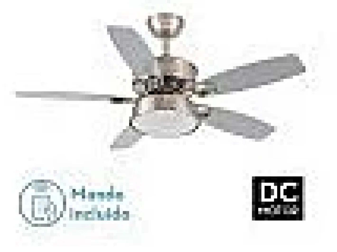 AKUNADECOR Ventilador Dc Braw Niquel Led 5 Aspas Y Control Remoto Plateado Online