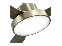 AKUNADECOR Plafón-Ventilador Dc Hayate L Led Memoria De Color Y Temporizador Dorado