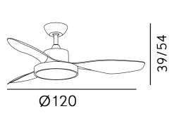 Hot AKUNADECOR Ventilador Dc Hayate L Marron Led Memoria De Color Y Temporizador Marru00f3n