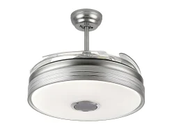 AKUNADECOR Ventilador Dc Matanuska Niquel Con Altavoz Y Conectividad Bluetooth Plateado Outlet