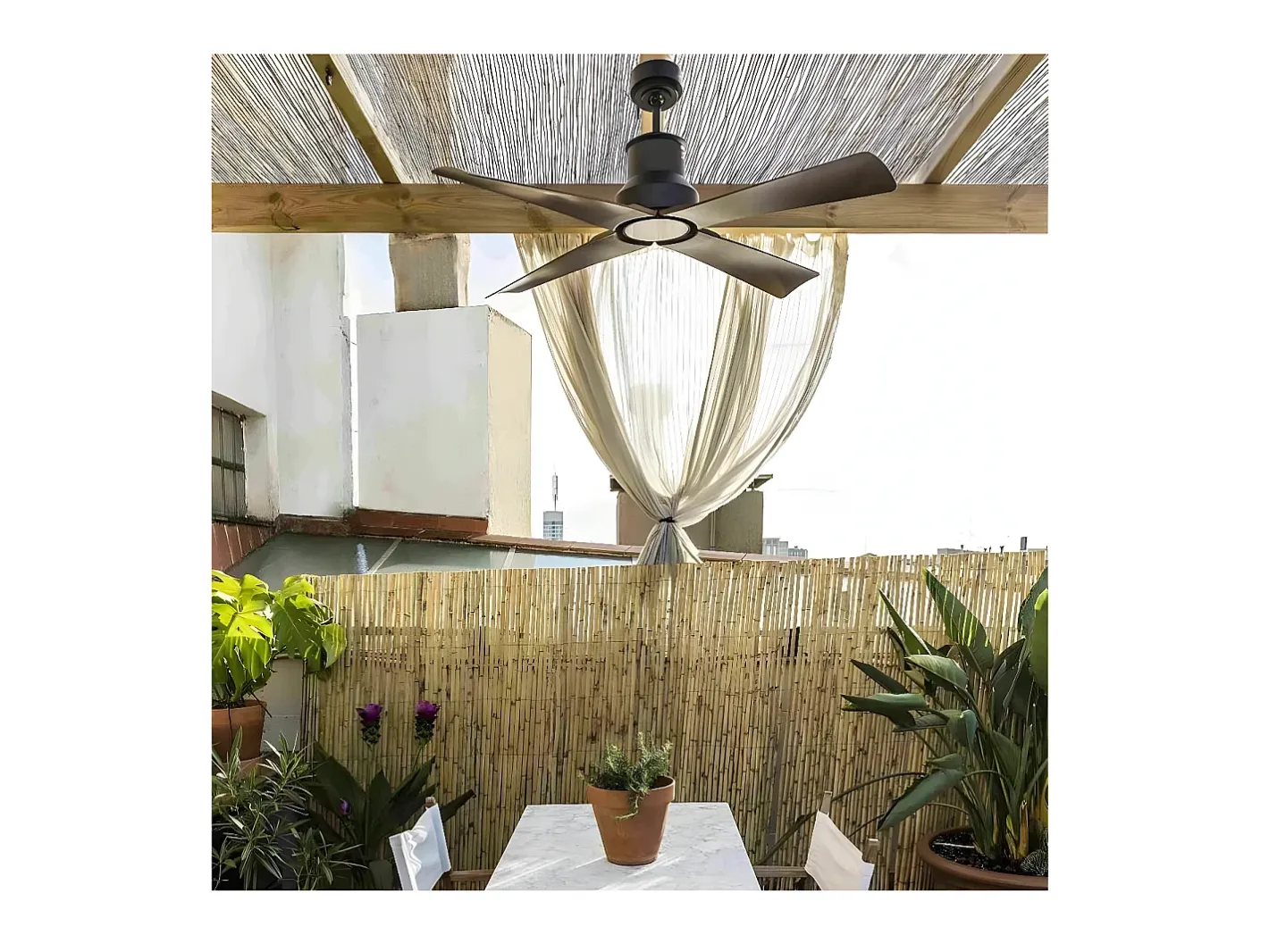 Discount AKUNADECOR Ventilador Dc Winche L Control Remoto Funcion Inversa Negro