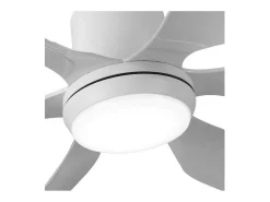 AKUNADECOR Ventilador Extragrande Dc Otto Led Memoria De Color Y Temporizador Apagado Blanco