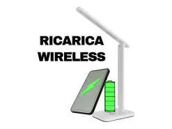 Lámpara De Mesa-VERA - Lámpara de mesa LED CCT con carga inalámbrica sin cables Blanco