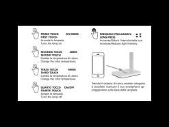 Lámpara De Mesa-VERA - Lámpara de mesa LED CCT con carga inalámbrica sin cables Blanco