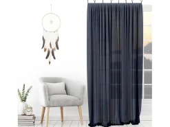 Soleil d'ocre Visillo con anillos 135x250 cm SPIRIT storm Azul Hot