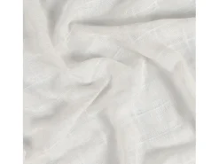 Ropa De Casa-Visillo con Ojales Motivos de Cuadros Alsacianos Blanco