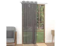 Soleil d'ocre Ropa De Casa-Visillo con ojales 135x250 cm ALIX antracita Gris antracita