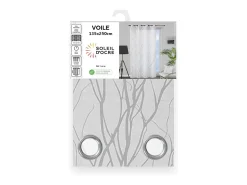 Soleil d'ocre Visillo con ojales 135x250 cm LIANE white by Blanco