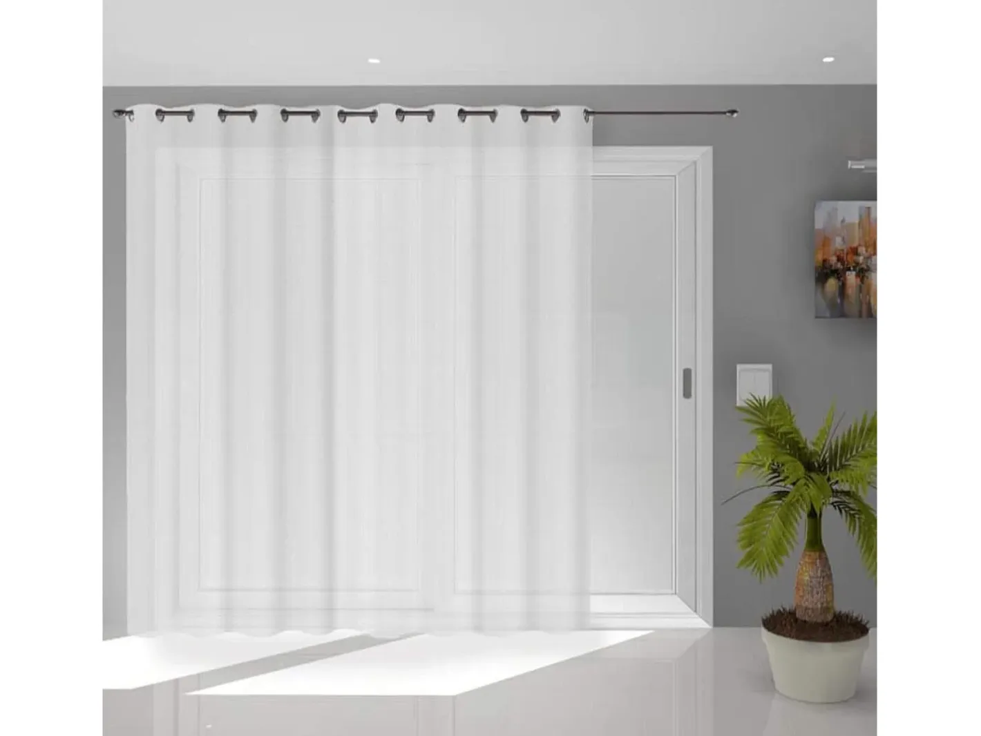 Soleil d'ocre Visillo con ojales 280x250 cm NOEMIE , por Blanco Clearance