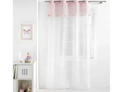 Douceur d'intérieur Visillo con pompones de colores Blanco Hot