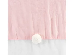 Douceur d'intérieur Visillo con pompones de colores Blanco Hot