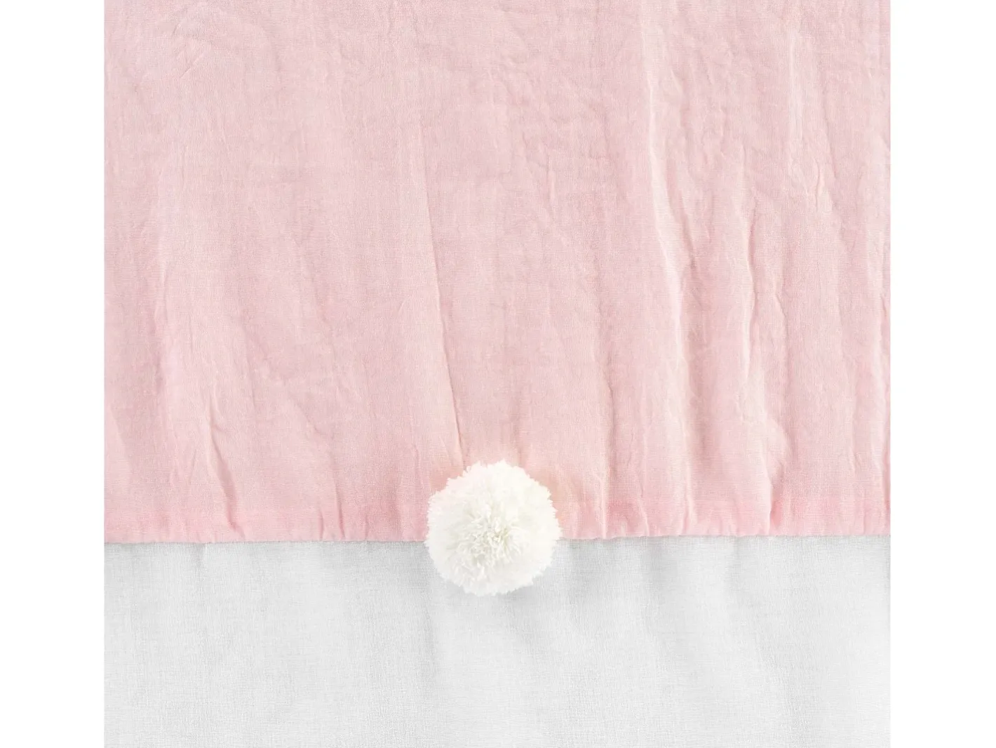 Douceur d'intérieur Visillo con pompones de colores Blanco Hot