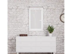 Soleil d'ocre Visillo en puro algodón 45x90 cm AUDE, por Gris Hot