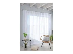 Ropa De Casa-Visillo liso con presillas disimuladas Blanco