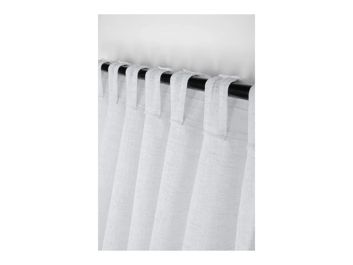 Ropa De Casa-Visillo liso con presillas disimuladas Blanco