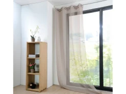 Ropa De Casa-Visillo liso ligero con 16 colores Beige