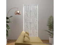 Soleil d'ocre Ropa De Casa-Visillo para puerta ventana 90x200 cm LOUANE, por Blanco