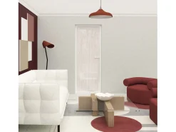 Discount Soleil d'ocre Visillo para puerta ventana 70x200 cm CHARLIE, por Rojo