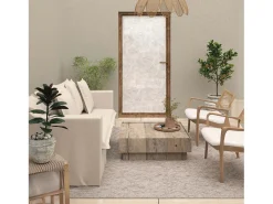 Soleil d'ocre Ropa De Casa-Visillo para puerta ventana 90x200 cm CELIA caqui, por Verde