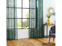 Atmosphera Visillo tamizante estampado hojas Verde