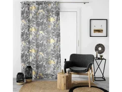 Douceur d'intérieur Visillos exóticos con estampados metálicos Gris