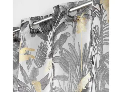 Douceur d'intérieur Visillos exóticos con estampados metálicos Gris