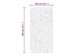 Sale Garden Furniture Vito Alfombra de pelo largo moderna PAMPLONA crema y 100x200cm Negro