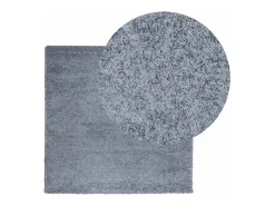 Garden Furniture Alfombra De Salón-Vito Alfombra peluda de pelo largo moderna PAMPLONA 160x160 cm Azul