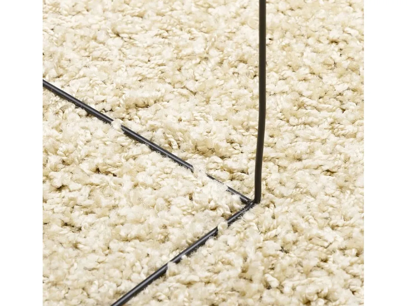 Sale Garden Furniture Vito Alfombra peluda de pelo largo moderna PAMPLONA dorado 160x160cm Multicolor