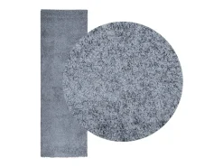 Garden Furniture Alfombra De Salón-Vito Alfombra peluda de pelo largo moderna PAMPLONA 80x250 cm Azul